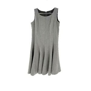 Sleeveless Gray Heather Fit‎ And Flare Pleated Jumper Dress 14 Academia Preppy